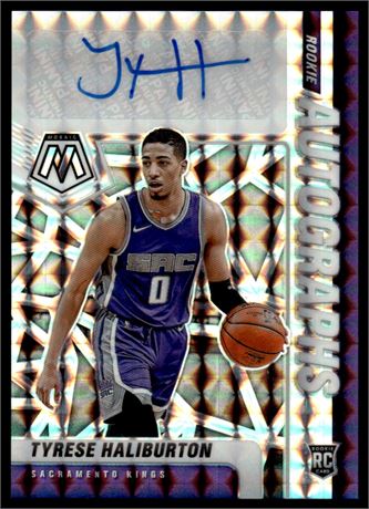 2020-21 Panini Mosaic Rookie Autographs Tyrese Haliburton Prizm Auto