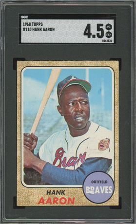 1968 Topps #110 Hank Aaron SGC 4.5 VGEX+