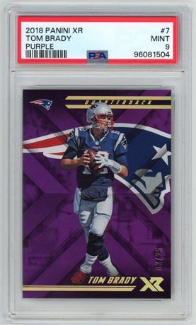 2018 Panini XR #7 Tom Brady Purple 3/25 PSA 9 MINT