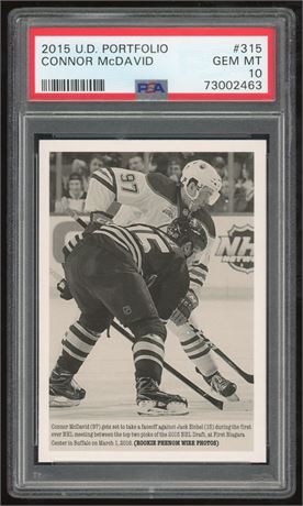 2015 Upper Deck Portfolio #315 Connor McDavid RC PSA 10 GEM MINT