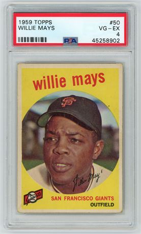 1959 Topps #50 Willie Mays PSA 4 VGEX