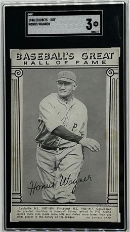 1948 Exhibits - HOF Honus Wagner SGC 3 VG