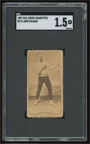 1887 N174 Gypsy Queen Jake Kilrain SGC 1.5 FAIR Pop 1 Only 4 Higher