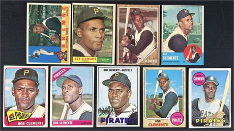 1960-1969 Topps Roberto Clemente (9) VG+ Average