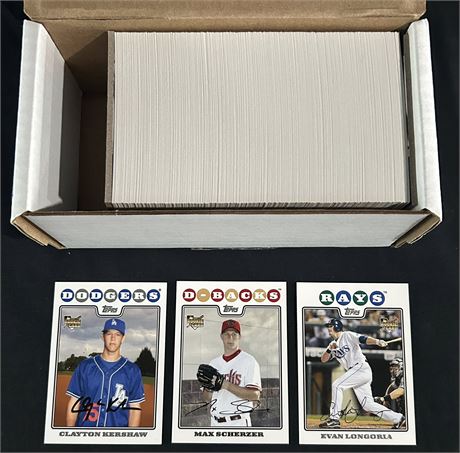 2008 Topps Update & Highlights Complete Set (1-330) w/Kershaw, Scherzer RC