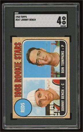 1968 Topps #247 Johnny Bench RC SGC 4 VGEX