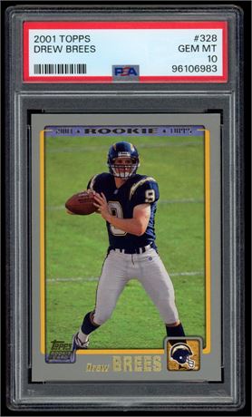 2001 Topps #328 Drew Brees RC PSA 10