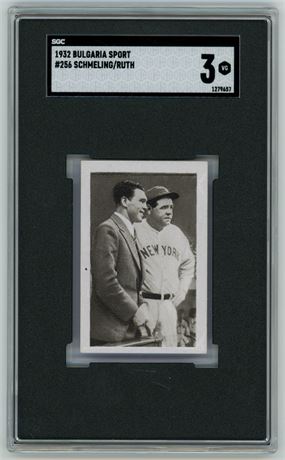 1932 Bulgaria Sport #256 Babe Ruth SGC 3 VG