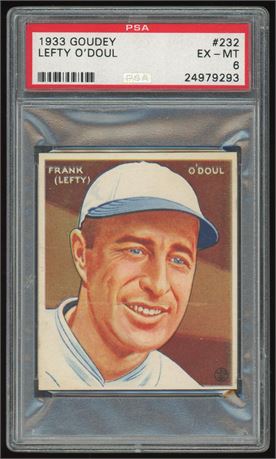 1933 Goudey #232 Lefty O'Doul PSA 6 EXMT