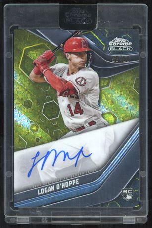 2023 Topps Chrome Black Logan O'Hoppe RC Gold Auto 39/50