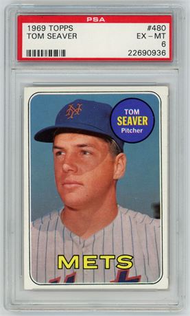 1969 Topps #480 Tom Seaver PSA 6 EXMT