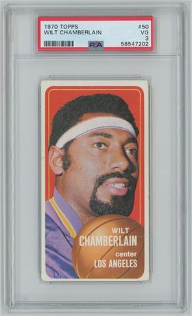 1970 Topps #50 Wilt Chamberlain PSA 3 VG