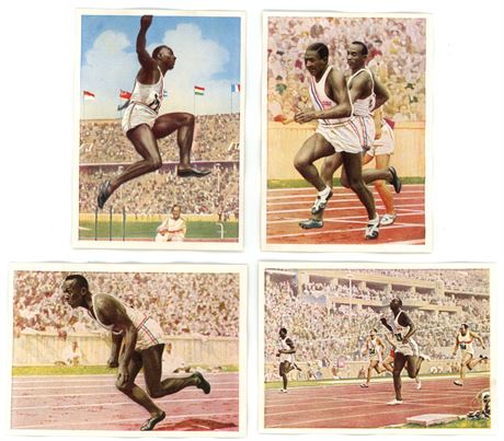 1936 Olympiad Jesse Owens Lot (4) Low Grade