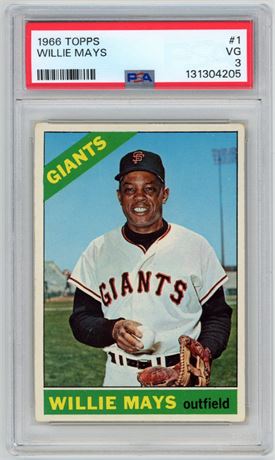 1966 Topps #1 Willie Mays PSA 3 VG