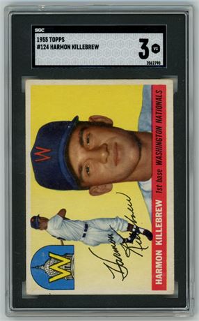 1955 Topps #124 Harmon Killebrew RC SGC 3 VG
