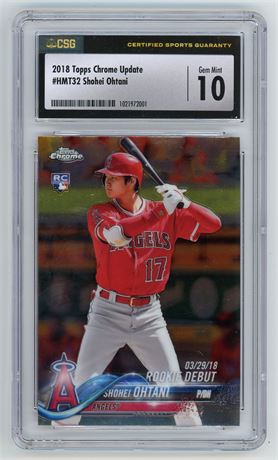 2018 Topps Chrome Update Shohei Ohtani RC CSG 10 GEM MINT