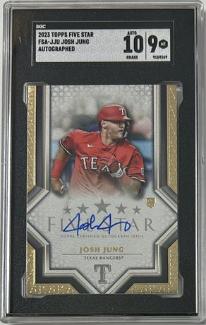 2023 Topps Five Star Josh Jung RC On Card Auto SGC 9 Auto 10