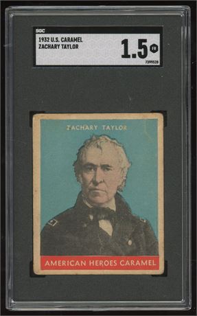 1932 US Caramel Zachary Taylor Presidents Blue SGC 1.5 FAIR