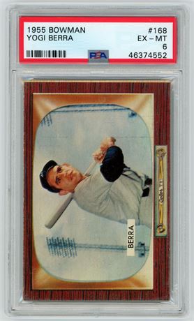 1955 Bowman #168 Yogi Berra PSA 6 EXMT