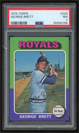 1975 Topps #228 George Brett RC PSA 7 NM