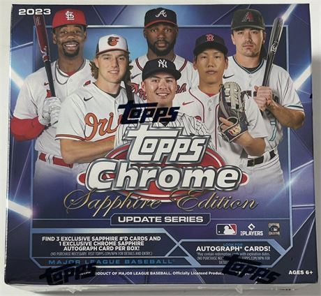 2023 Topps Chrome Update Sapphire Edition Hobby Box Factory Sealed