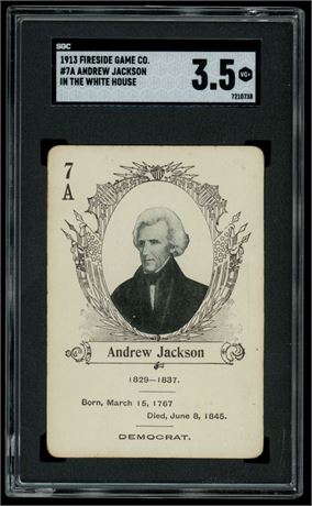 1913 Fireside Game Co Andrew Jackson In The White House SGC 3.5 VG+