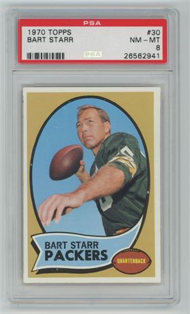 1970 Topps #30 Bart Starr PSA 8 NMMT