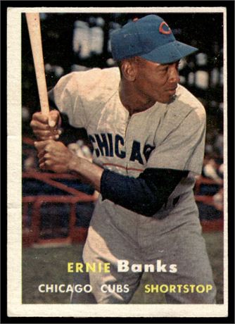 1957 Topps Ernie Banks POOR (Paper Loss on Back)