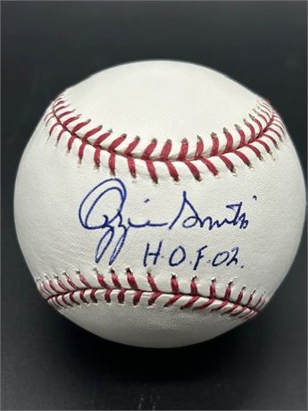 Ozzie Smith Signed Official Major League Baseball w/ 'HOF 02' JSA White
