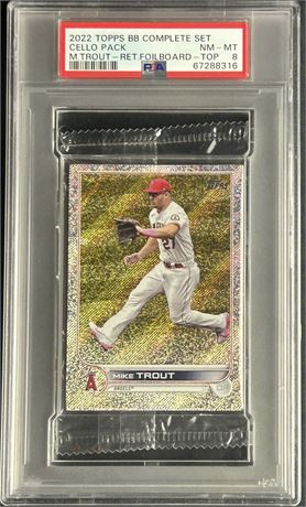 2022 Topps Baseball Complete Set Cello Pack Mike Trout Top PSA 8 NMMT
