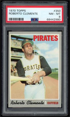 1970 Topps #350 Roberto Clemente PSA 8