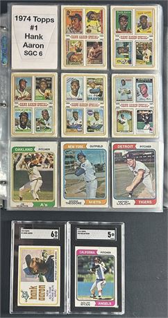 1974 Topps Baseball Complete Set (1-660) + Traded Set VGEX Avg