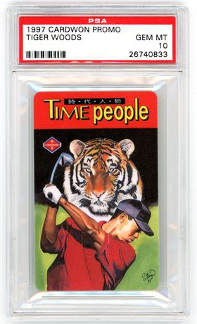 1997 Cardwon Promo Tiger Woods RC PSA 10 GEM MINT