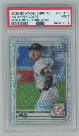 2020 Bowman Chrome Anthony Volpe Mega Box - Throwing PSA 9 MINT