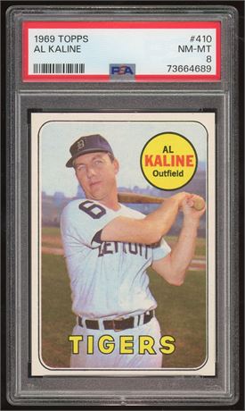 1969 Topps #410 Al Kaline PSA 8 NMMT