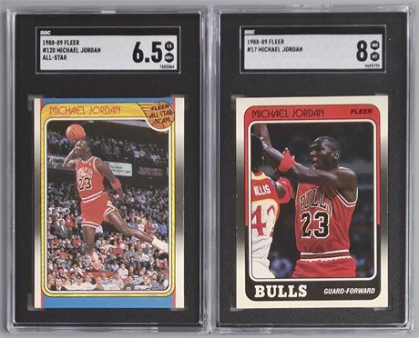 1988 Fleer SGC Graded Michael Jordan Lot (2)