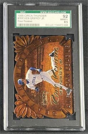 1998 Circa Thunder Ken Griffey Jr Rave Reviews SGC 8.5 NMMT+