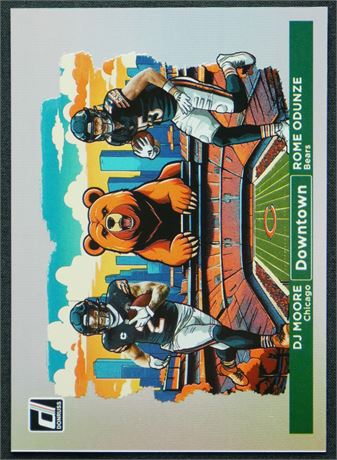 2024 Panini Donruss #5 DJ Moore & Rome Odunze Downtown SSP