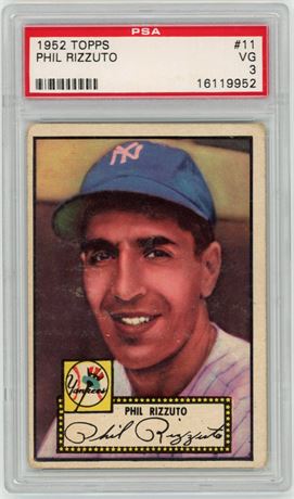 1952 Topps #11 Phil Rizzuto PSA 3 VG