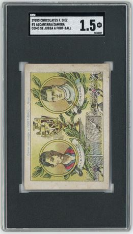 1920s Chocolates F Diez #1 Alcantara/Zamora Como Se Juega A Foot-Ball SGC 1.5