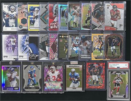 (26) WR Star RC's Lot w/ Jefferson, Chase, C Johnson REF Insert etc