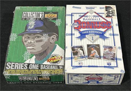 1993 Donruss S1 Wax Box & 1994 Upper Deck Collector's Choice Wax Box S1 Sealed