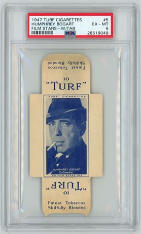 1947 Turf #5 Humphrey Bogart Film Stars w/ Tab PSA 6 EXMT