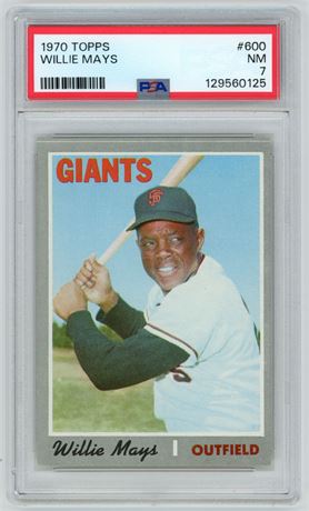 1970 Topps #600 Willie Mays PSA 7 NM