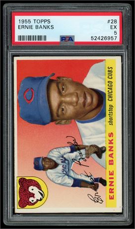 1955 Topps #28 Ernie Banks PSA 5 EX
