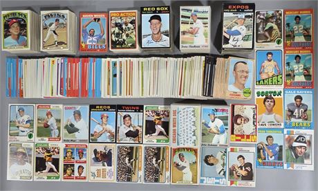 1970's Topps Multisport EX Lot (1350+)  w/ Mays, Banks, Aaron + More