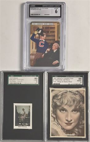 1932-1939 Movie Star Graded Lot (3) w/ Dietrich, The Hardys, and Pickford