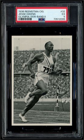 1936 Reemstma #32 Jesse Owens Olympia 1936-Band II PSA 5 EX