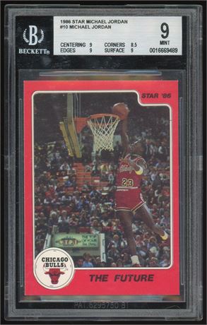 1986 Star #10 Michael Jordan BGS 9 MINT