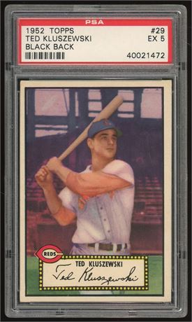 1952 Topps #29 Ted Kluszewski Black Back PSA 5 EX